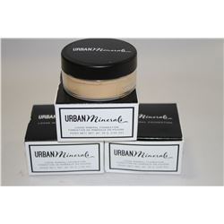 LOT OF 3 URBAN MINERALS LOOSE MINERAL FOUNDATION;
