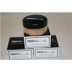 LOT OF 3 URBAN MINERALS LOOSE MINERAL FOUNDATION;
