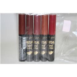 LOT OF 5 ASSORTED LA GIRL METAL LIQUID LIPSTICK