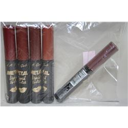 LOT OF 5 ASSORTED LA GIRL METAL LIQUID LIPSTICK
