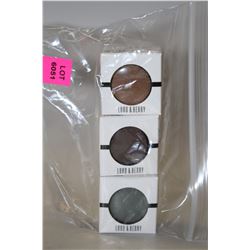 LOT OF 3 ASSORTED LORD & BERRY EYE SHADOWS