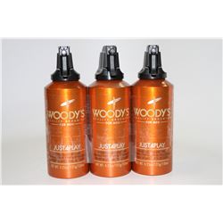 3PK OF WOODY'S 150ML MAX ALL OVER BODY SPRAY;