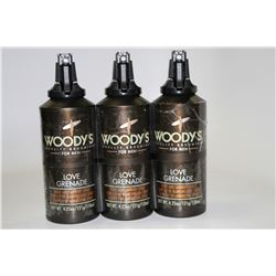 3PK OF WOODY'S 150ML BODY & LAUNDRY SPRAY;