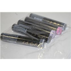LOT OF 5 ASSORTED LA GIRL FLAT VELVET LIP STICKS