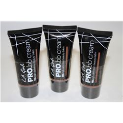 LOT OF 3 LA PRO BB CREAM BEAUTY BALM; DARK