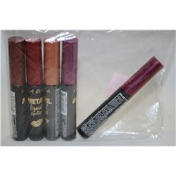 LOT OF 5 ASSORTED LA GIRL METAL LIQUID LIPSTICK