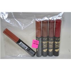 LOT OF 5 ASSORTED LA GIRL METAL LIQUID LIPSTICK