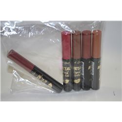 LOT OF 5 ASSORTED LA GIRL METAL LIQUID LIPSTICK