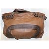 Image 1 : NEW LADIES SHAG WEAR LARGE HAND BAG; 2 TONE BROWN