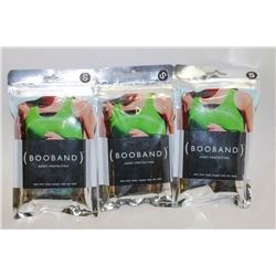 3PK OF BOOBAND ATHLETIC BREAST SUPPORT BANDS;