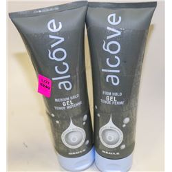 LOT OF 2 ALCOVE 250ML MEDIUM HOLD HAIR GEL