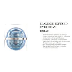 MSRP $225 FOREVER FLAWLESS 50G BLUE DIAMOND INFUSED EYE CREAM