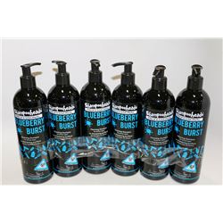 6 PACK SHAMPOOHEADS PROFESSIONAL BLUEBERRY BLAST