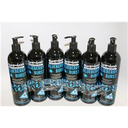 6 PACK SHAMPOOHEADS PROFESSIONAL BLUEBERRY BLAST