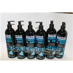 6 PACK SHAMPOOHEADS PROFESSIONAL BLUEBERRY BLAST