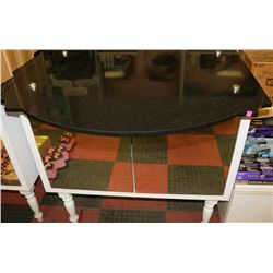 MIRRORED/ STONE TOP COSMETIC COUNTER W/ INSIDE