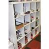 Image 1 : WHITE 16 PLACE CUBE SHELF