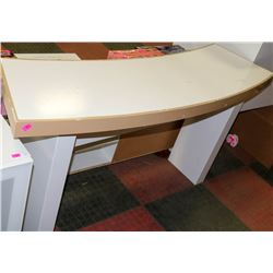 WHITE CURVED TOP ESTHETICIAN TABLE