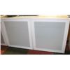 Image 1 : WHITE 2 DOOR GLASS FRONT STORAGE CABINET