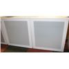 Image 1 : WHITE 2 DOOR GLASS FRONT STORAGE CABINET