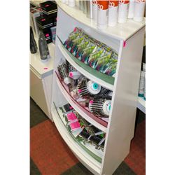 WHITE CURVED FRONT 3 TIER DISPLAY SHELF