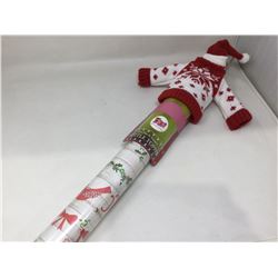 Wrapping Paper and Knit Bottle Topper