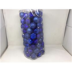 100 Piece Blue Shatter-Resistant Ornaments