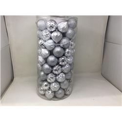 101 Piece Silver Shatter-Resistant Ornaments