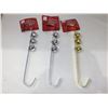 Image 1 : 14in Wreath Hanger with Bells (3x) Silver and Gold