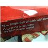 Image 2 : 18in Jingle Bell Wreath with Bow