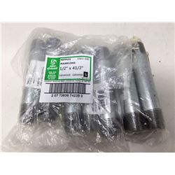 Nipples Galvanized 1/2in x 4 1/2in