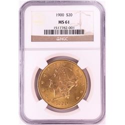1900 $20 Liberty Head Double Eagle Gold Coin NGC MS61