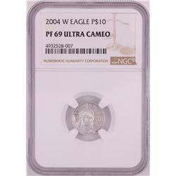 2004-W $10 Proof Platinum American Eagle Coin NGC PF69 Ultra Cameo