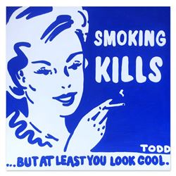 Todd Goldman "Smoking Kills" Original Acrylic Painting on Canvas