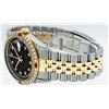 Image 7 : Rolex Men's Two Tone Steel & Gold Black String Diamond & Ruby Datejust Wristwatch