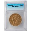 Image 1 : 1890-CC $20 Liberty Head Double Eagle Gold Coin ICG AU53
