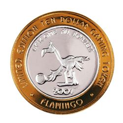 .999 Fine Silver Flamingo Casino Las Vegas, NV $10 Limited Edition Gaming Token