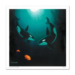 Wyland "In the Company of Orcas" Limited Edition Giclee on Canvas