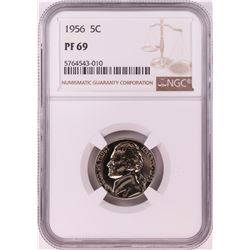 1956 Proof Jefferson Nickel Coin NGC PF69