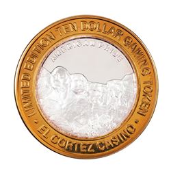 .999 Silver El Cortez Hotel and Casino $10 Limited Edition Gaming Token