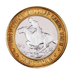 .999 Silver Sam's Town Las Vegas, Nevada $10 Limited Edition Casino Gaming Token