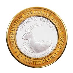 .999 Fine Silver El Cortez Hotel & Casino Las Vegas $10 Limited Edition Gaming Token