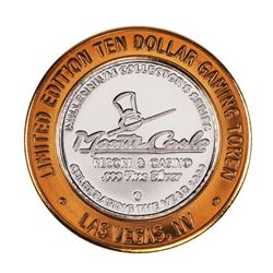 .999 Fine Silver Monte Carlo Las Vegas, Nevada $10 Limited Edition Gaming Token