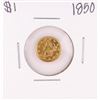 Image 1 : 1850 $1 Liberty Head Gold Dollar Coin - Soldered Reverse