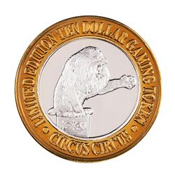 .999 Silver Circus Circus Hotel & Casino $10 Limited Edition Casino Gaming Token