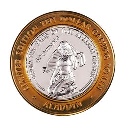 .999 Fine Silver Aladdin Resort & Casino Las Vegas $10 Limited Edition Gaming Token