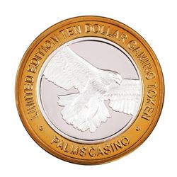 .999 Silver Palms Casino Las Vegas Nevada $10 Limited Edition Gaming Token