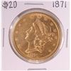 Image 1 : 1871 Type 2 $20 Liberty Head Double Eagle Coin