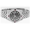Image 4 : Rolex Men's Stainless Steel Diamond & Ruby Datejust Wristwatch