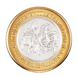 .999 Silver Caesars Palace Las Vegas, Nevada $10 Casino Limited Edition Gaming Token